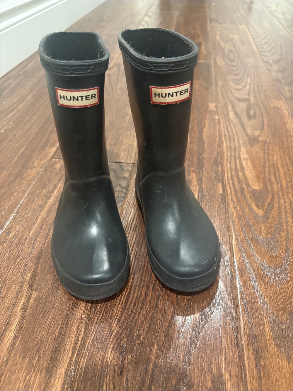 Hunter Kids Black Classic Tall Rain Boots